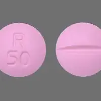 Metoprolol (Metoprolol [ me-toe-pro-lol ])-R 50-50 mg-Pink-Round