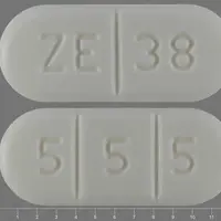 Buspirone (Buspirone [ byoo-spye-rone ])-ZE 38 5 5 5-15 mg-White-Capsule-shape