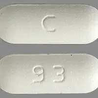 Ciprofloxacin (injection) (Ciprofloxacin (injection) [ sip-roe-flox-a-sin ])-C 93-750 mg-White-Capsule-shape