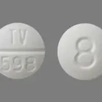 Doxazosin (Doxazosin [ dox-ay-zo-sin ])-TV 598 8-8 mg-White-Round