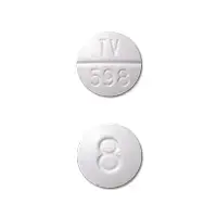 Doxazosin (Doxazosin [ dox-ay-zo-sin ])-TV 598 8-8 mg-White-Round