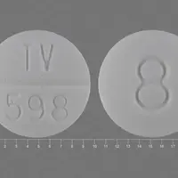 Doxazosin (Doxazosin [ dox-ay-zo-sin ])-TV 598 8-8 mg-White-Round