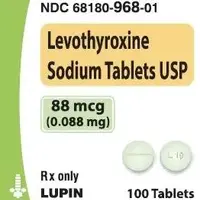 Levothyroxine (Levothyroxine (oral/injection) [ lee-voe-thye-rox-een ])-L 19-88 mcg-Green-Round