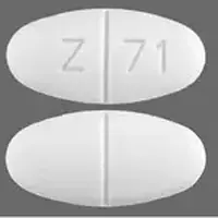 Metformin (eqv-glucophage xr) (Metformin [ met-for-min ])-Z 71-1000 mg-White-Oval
