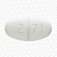 Metformin (eqv-glucophage xr) (Metformin [ met-for-min ])-Z 71-1000 mg-White-Oval