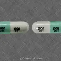 Doxepin (systemic) (monograph) (Sinequan)-par 221 par 221-100 mg-Green & White-Capsule-shape