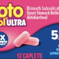 Pepto-bismol (Bismuth subsalicylate [ biz-muth-sub-sa-liss-i-late ])-Pepto-bismuth subsalicylate 525 mg-Pink-Capsule-shape