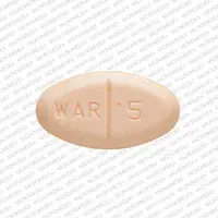 Warfarin (Warfarin (oral) [ war-far-in ])-WAR 5-5 mg-Peach-Oval