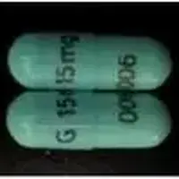 Dexmethylphenidate (Dexmethylphenidate [ dex-meth-il-fen-i-date ])-G 15mg 006-15 mg-Green-Capsule-shape