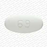Metformin (eqv-glucophage xr) (Metformin [ met-for-min ])-Z 69-850 mg-White-Oval