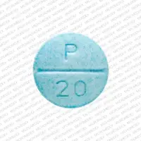 Propranolol (Propranolol [ pro-pran-oh-lol ])-P 20-20 mg-Blue-Round