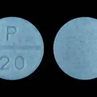 Propranolol (Propranolol [ pro-pran-oh-lol ])-P 20-20 mg-Blue-Round