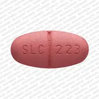 Levetiracetam (monograph) (Keppra)-SLC 223-750 mg-Pink-Oval