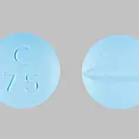 Metoprolol (Metoprolol [ me-toe-pro-lol ])-C 75-100 mg-Blue-Round