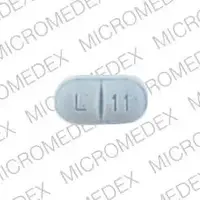 Levothyroxine (Levothyroxine (oral/injection) [ lee-voe-thye-rox-een ])-M L 11-150 mcg (0.15 mg)-Blue-Capsule-shape