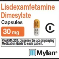 Lisdexamfetamine (Lisdexamfetamine [ lis-dex-am-fet-a-meen ])-MYLAN LE 30 MYLAN LE 30-30 mg-Orange & White-Capsule-shape