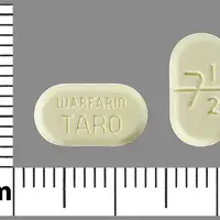 Warfarin (Warfarin (oral) [ war-far-in ])-7 1/2 WARFARIN TARO-7.5 mg-Yellow-Oval