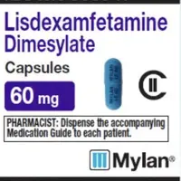 Lisdexamfetamine (Lisdexamfetamine [ lis-dex-am-fet-a-meen ])-MYLAN LE 60 MYLAN LE 60-60 mg-Blue-Capsule-shape