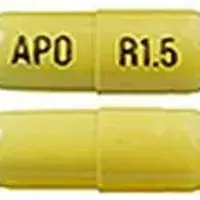 Rivastigmine transdermal (Rivastigmine transdermal [ riv-a-stig-meen ])-APO R1.5-1.5 mg-Yellow-Capsule-shape