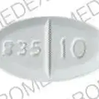 Warfarin (Warfarin (oral) [ war-far-in ])-barr 835 10-10 mg-White-Oval