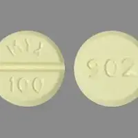 Clozapine (Clozapine [ kloe-za-peen ])-MYX 100 902-100 mg-Yellow-Round