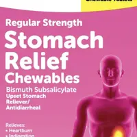 Soothe regular strength (Bismuth subsalicylate [ biz-muth-sub-sa-liss-i-late ])-118-262 mg-Pink-Round